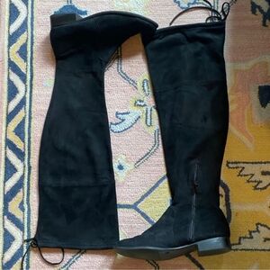 A NEW DAY TARGET Sidney Soft Faux Suede Over-The-Knee Boots Black Wide Calf 11
